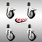 Service Caster 4 Inch 316SS Black Poly Swivel 1-3/4 Inch Expanding Stem Caster Lock Brake, 2PK SS316TTLEX20S414-PPUB-BLK-2-S-2-134 - alternate 4